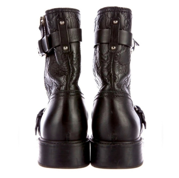 GUCCI GG Black Guccissima Leather
Ankle Moto Boots Size 39/8.5-9. VGUC 🔥 - Picture 3 of 11